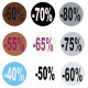 Stickers Remises à personnaliser (1 cm à 40 cm)
