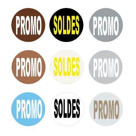 Stickers SOLDES à personnaliser (1 cm à 40 cm)