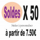 B) Stickers SOLDES Quantité 50