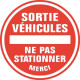 Sticker Sortie de véhicule merci de ne pas stationner