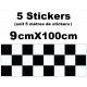 5 X Stickers Damier : 9cmX100 cm