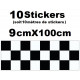 10 X Stickers Damier : 9cmX100cm