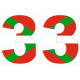 Sticker drapeau Basque 33