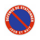 Sticker Défense de stationner jour et nuit