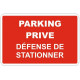 Sticker parking privé Défense de stationner