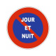 Sticker stationnement interdit jour et nuit