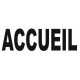 Sticker lettrage ACCUEIL