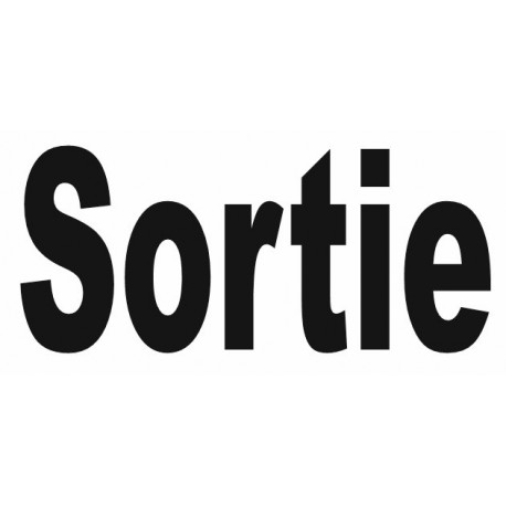 Sticker lettrage Sortie (en minuscule)