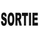 Sticker lettrage SORTIE
