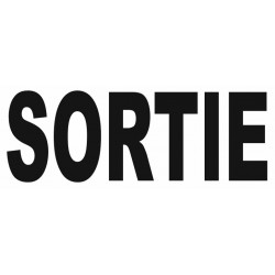 Sticker lettrage SORTIE