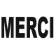 Sticker lettrage MERCI