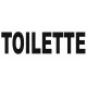 Sticker lettrage TOILETTE