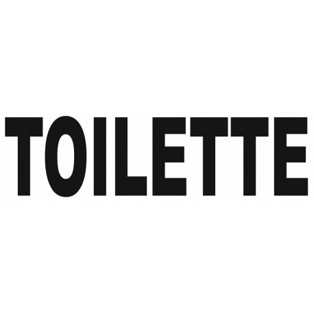 Sticker lettrage TOILETTE