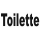 Sticker lettrage TOILETTE