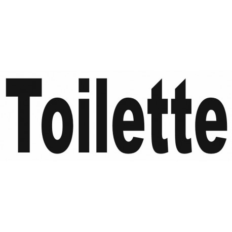 Sticker lettrage TOILETTE