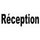 Sticker lettrage Réception (en minuscule)