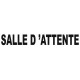 Sticker lettrage SALLE D'ATTENTE