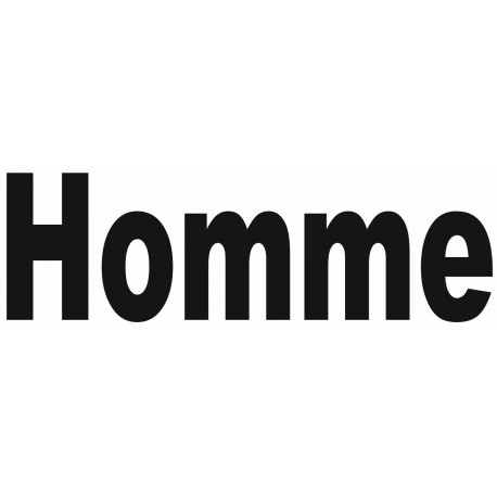 Sticker lettrage Homme (en minuscule)