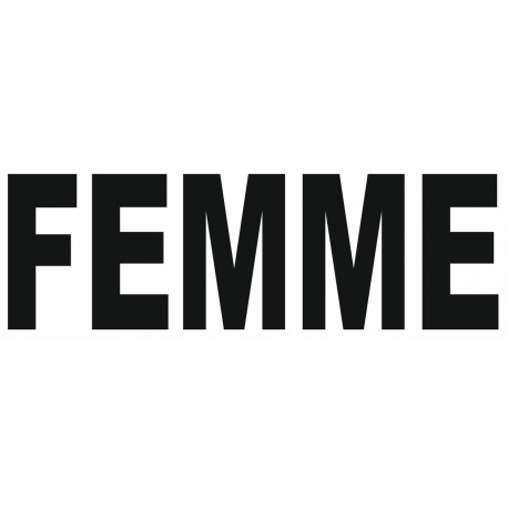 Sticker lettrage FEMME