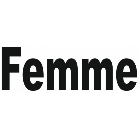 Sticker lettrage FEMME (en minuscule)