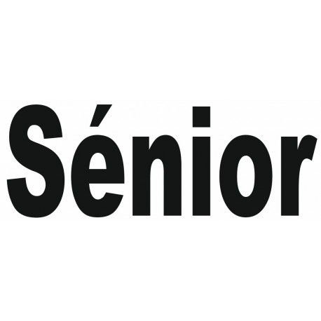 Sticker lettrage Sénior (en minuscule)