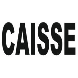 Sticker lettrage CAISSE