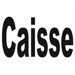 Sticker lettrage Caisse (en minuscule)