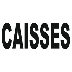 Sticker lettrage CAISSES