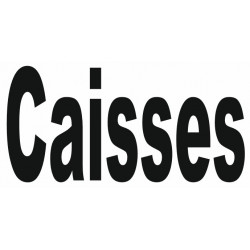 Sticker lettrage Caisses (en minuscule)