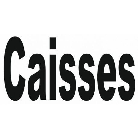 Sticker lettrage Caisses (en minuscule)