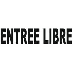 Sticker lettrage ENTREE LIBRE