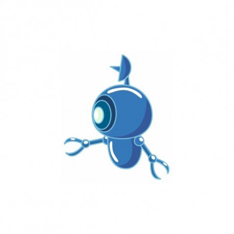 Sticker Robot roue rose