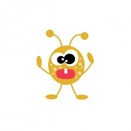 Sticker Extraterrestre heureux bleu