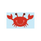 Autocollant Marin crabe rouge