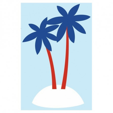 Autocollant Marin Palmiers