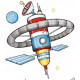 Sticker espace Planète