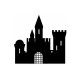 Autocollant Chateau fort avec donjon