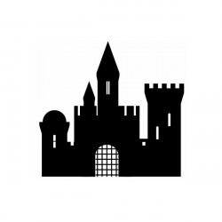 Autocollant Chateau fort avec donjon