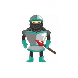 Sticker Chevalier avec lance