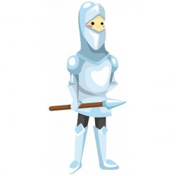 Sticker Chevalier avec casque