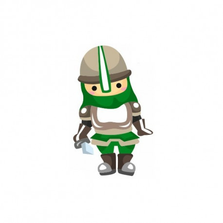 Sticker Chevalier avec cheval