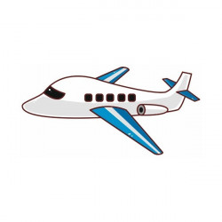 Sticker Avion orange