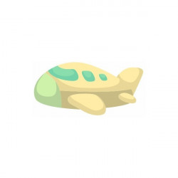 Sticker Avion rouge et jaune