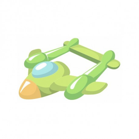 Sticker Avion jaune et vert