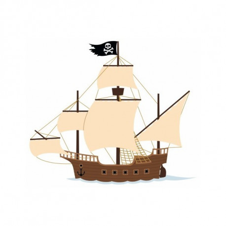 Sticker Pirate Batteau barre