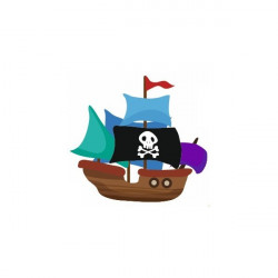 Sticker Pirate Bateau