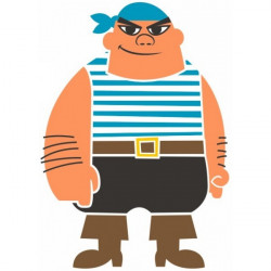 Sticker Pirate avec crochet