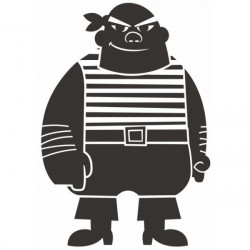 Sticker Pirate muscle