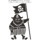 Sticker Pirate muscle noir