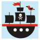 Sticker Pirate carte aux trésors
